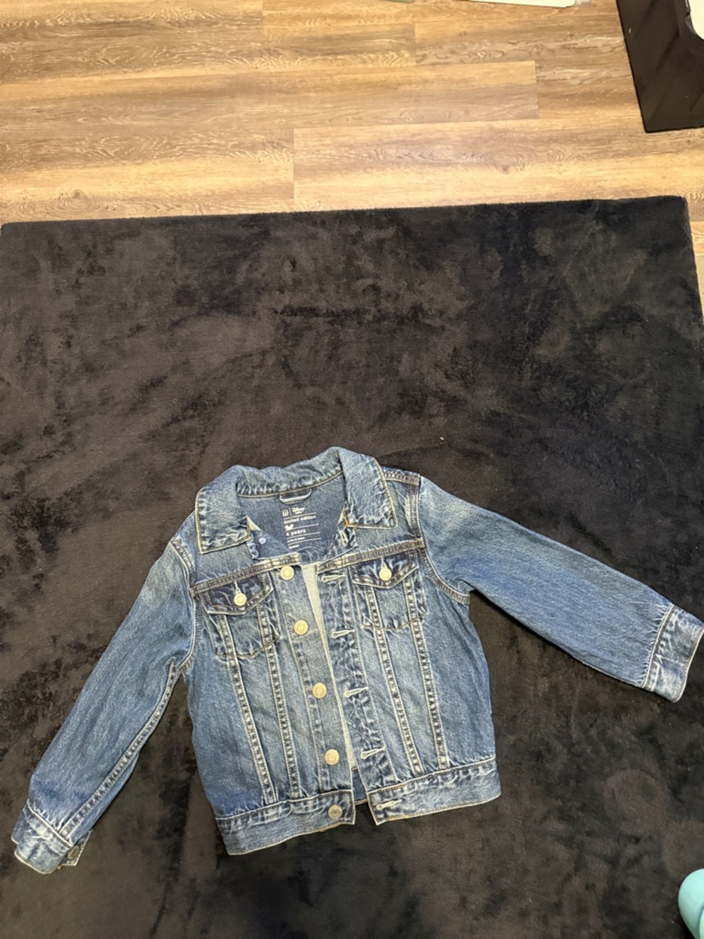 Disney Kids Blue Denim Jean Jacket with Button Front